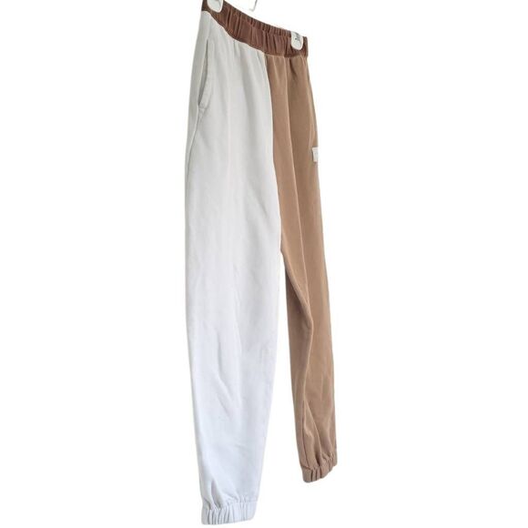 Hollister Women's Size Small Brown White Tan Adjustable Waist Sweatpants - Picture 4 of 5